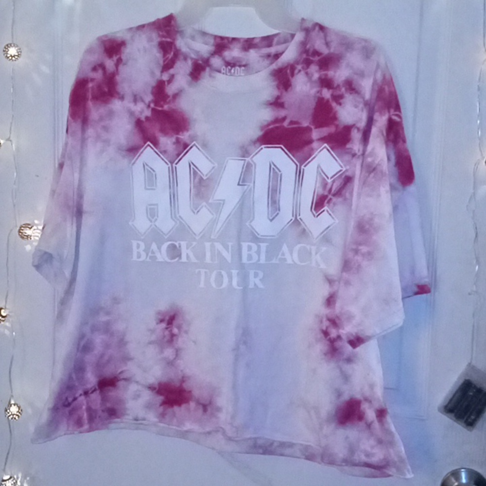 AC DC tie dye shirt